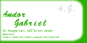 andor gabriel business card